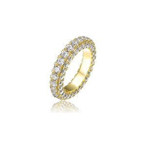 Genevive 14K Plated Cz Eternity Ring